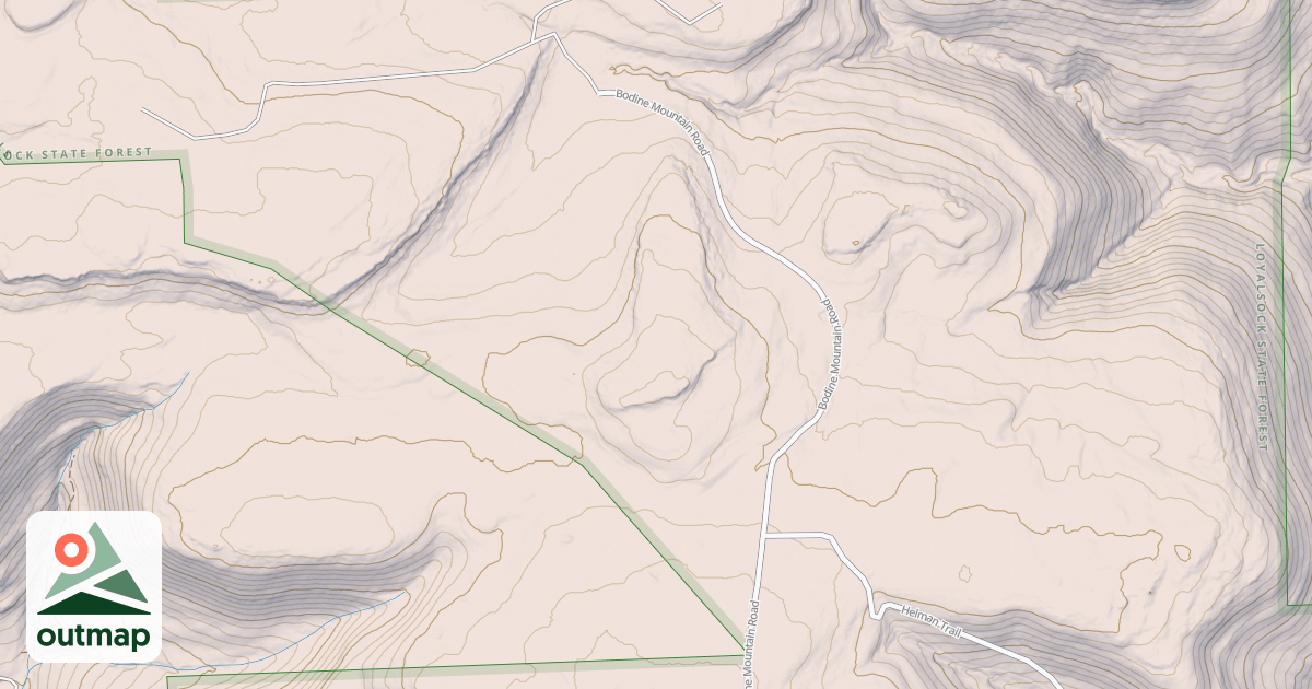 Map of Loyalsock State Forest & Worlds End State Park Snowmobile Trails