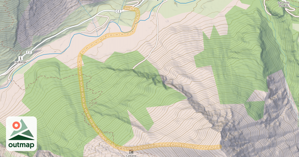 Map of Tête de Miéjour — Maljasset