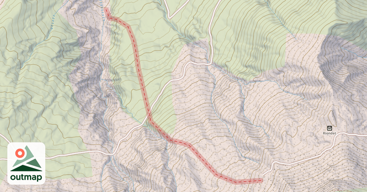 Map of Combe du Riondet