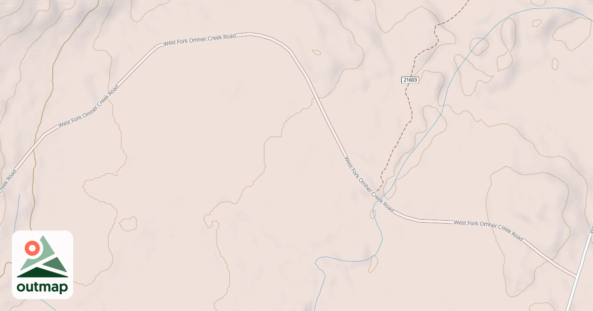 Map of WEST FORK OMHER CREEK
