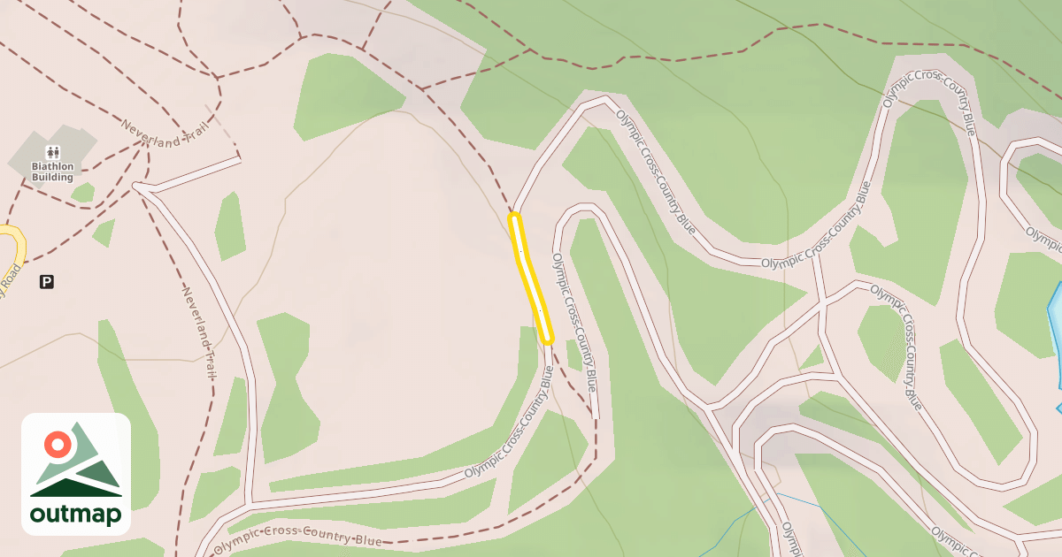 Map of Olympic Cross-Country Blue