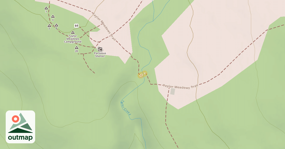 Map of Taylor Meadows Trail