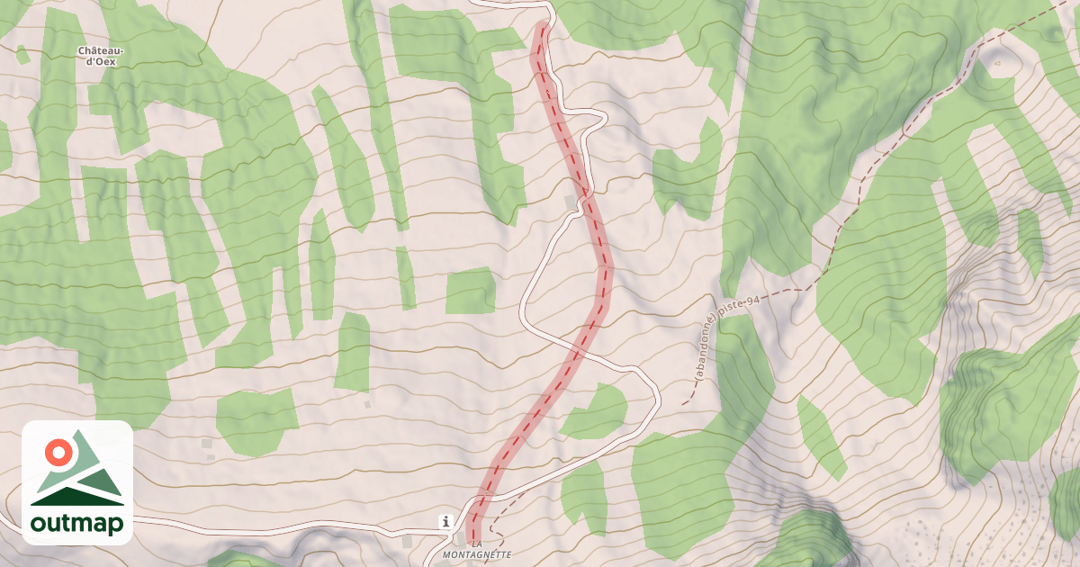 Map of (abandonné) piste 95