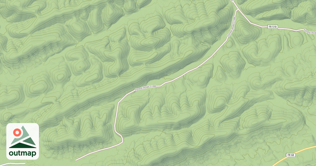 Map of SHIRLEY CREEK SPUR