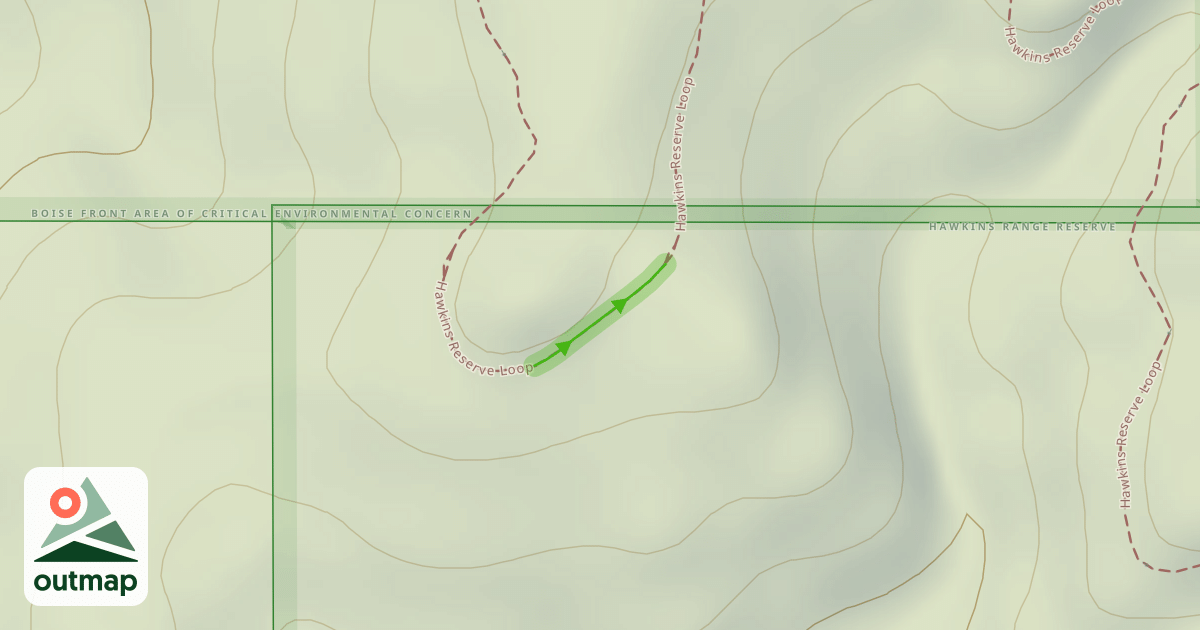 Map of Hawkins Reserve Loop