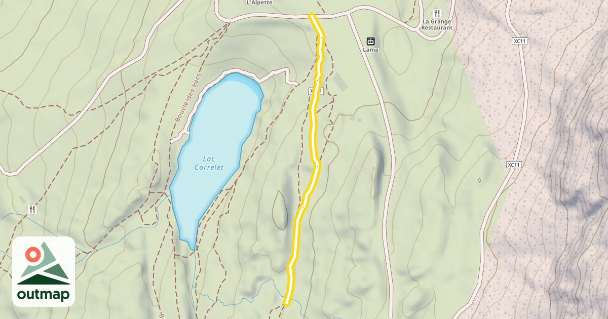 Map of Les Lacs