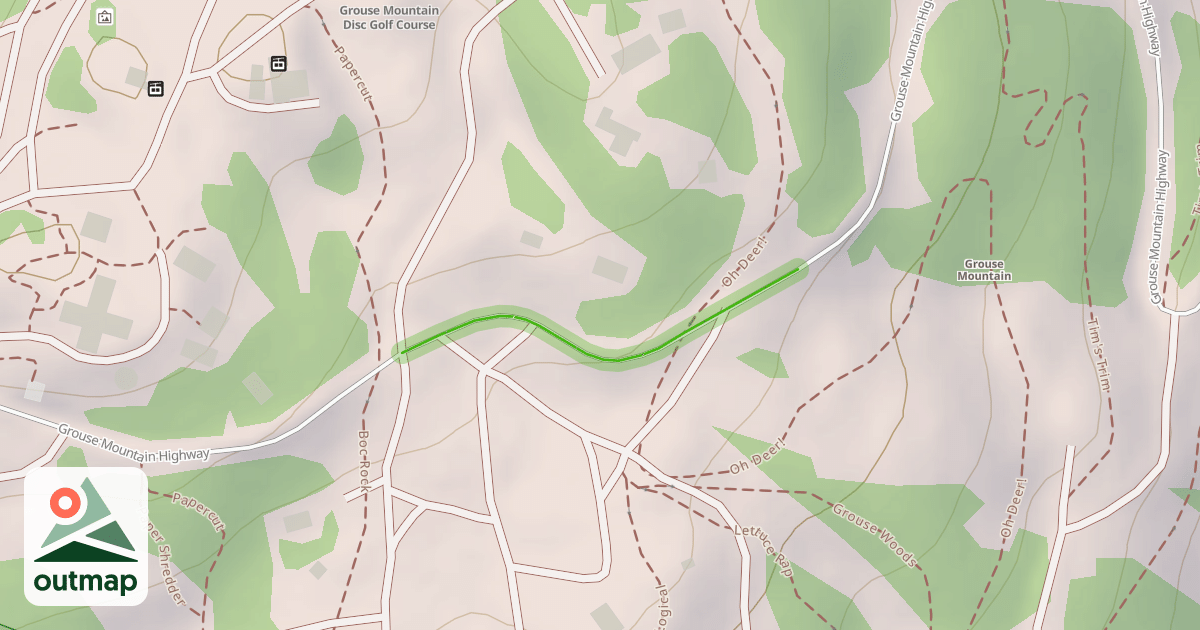 Map of Grouse Mountain Highway