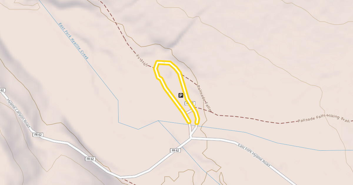Map preview of Hyalite Canyon Road
