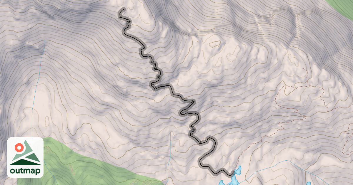 Map of Hidden Peak Trail; AlpX Black Diamond Trail