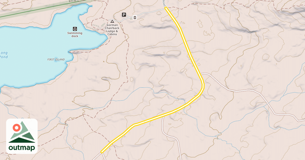 Map of Chairback Mountain Road