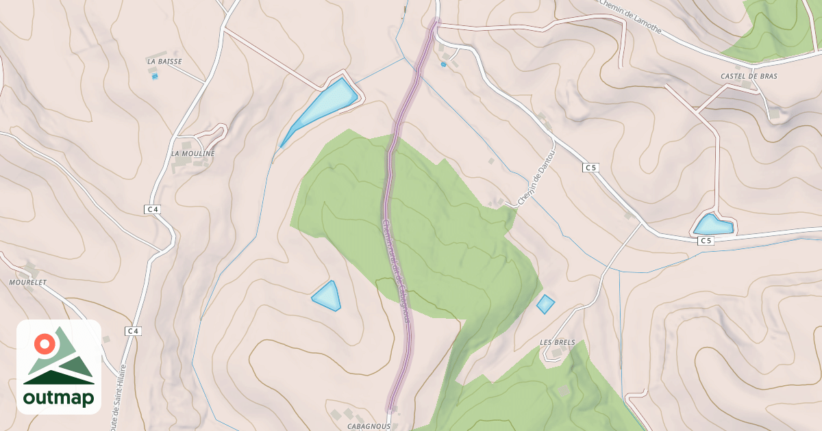 Map of Chemin rural dit de Cabagnous