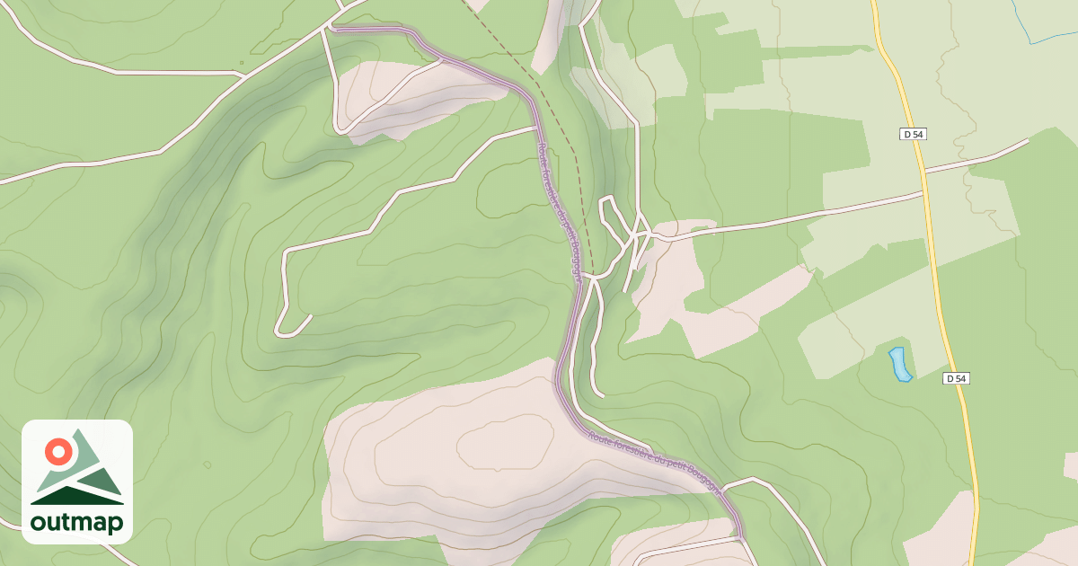 Map of Route forestière du petit Bougognr