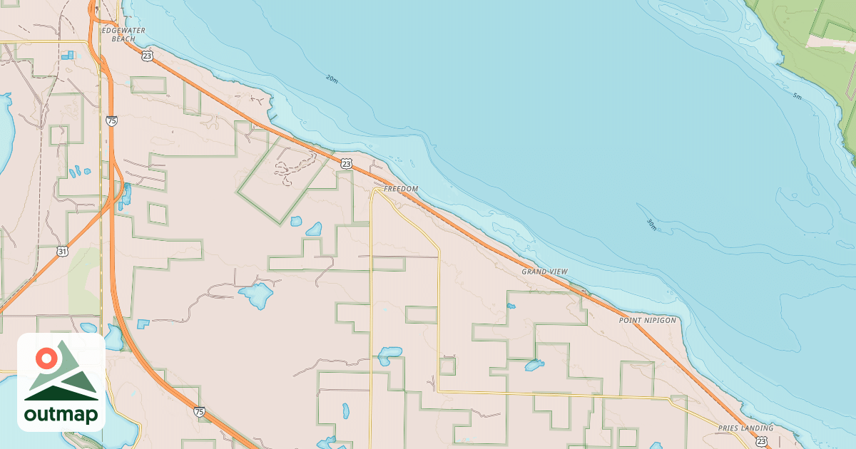 Map of North Central State Trail