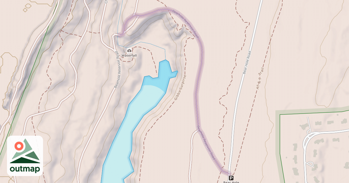 Map of Bearhole Reservoir Road