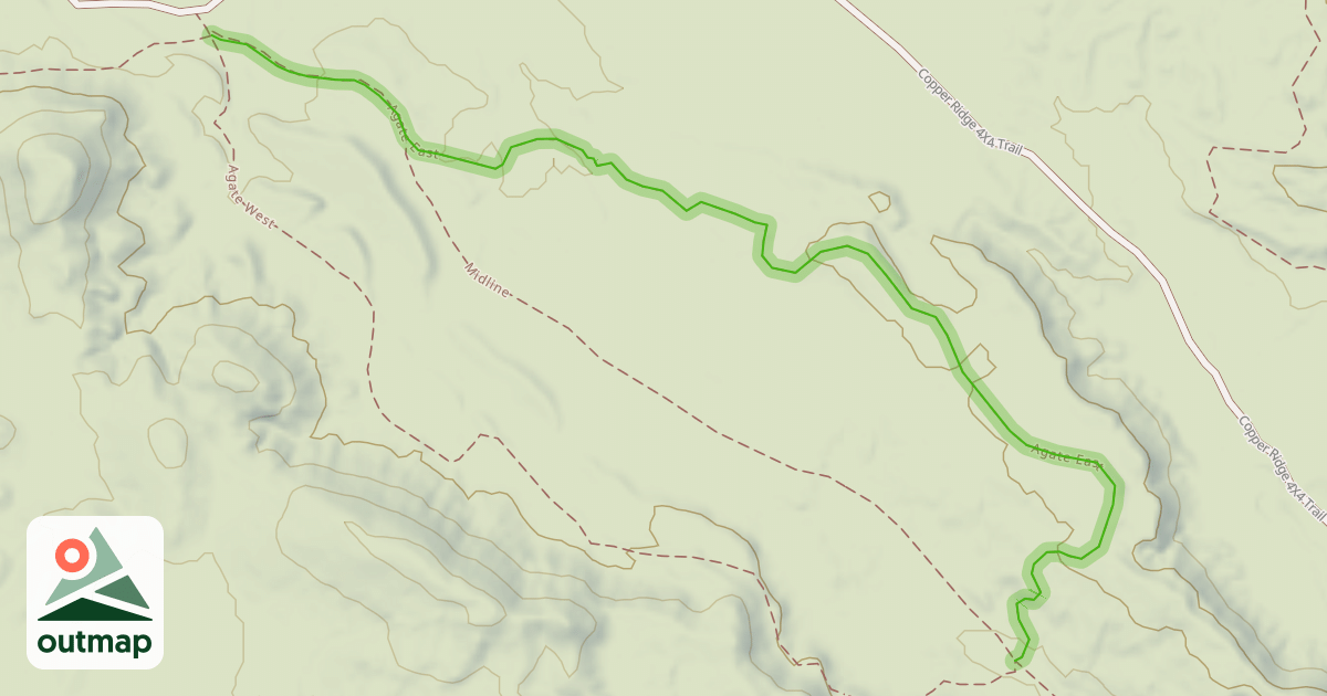 Map of Agate East Trail