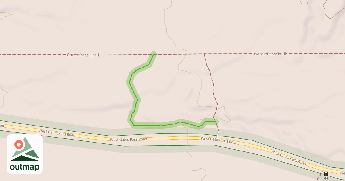 Map of Gates Pass Access