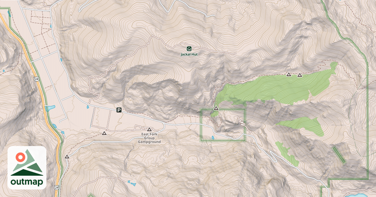 Map of EAST FORK EAGLE