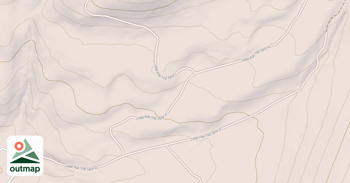 Map of LITTLE FLAT TOP