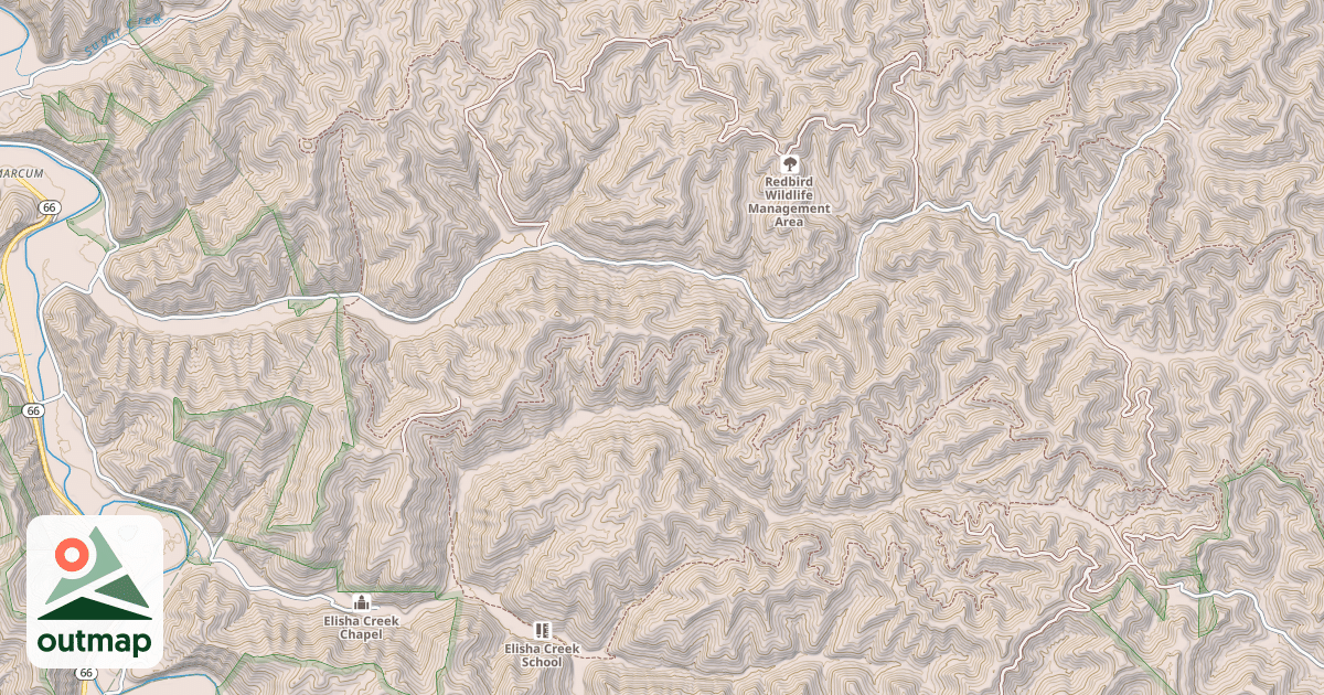 Map of Gilbert Ck / Elisha Ck Loop