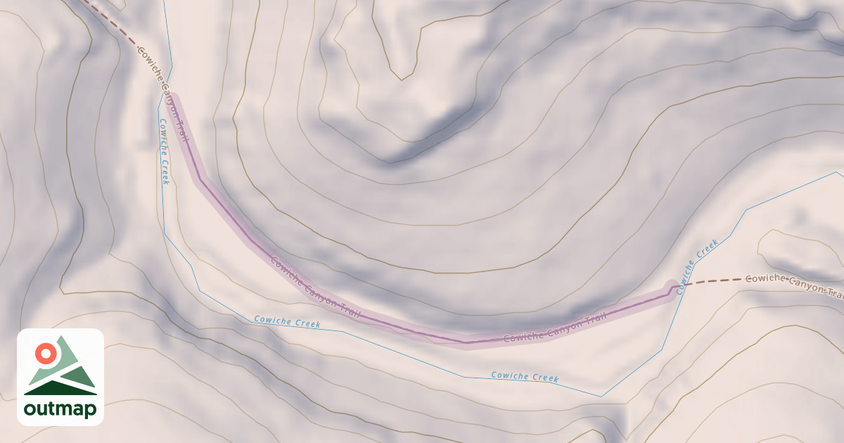 Map of Cowiche Canyon Trail