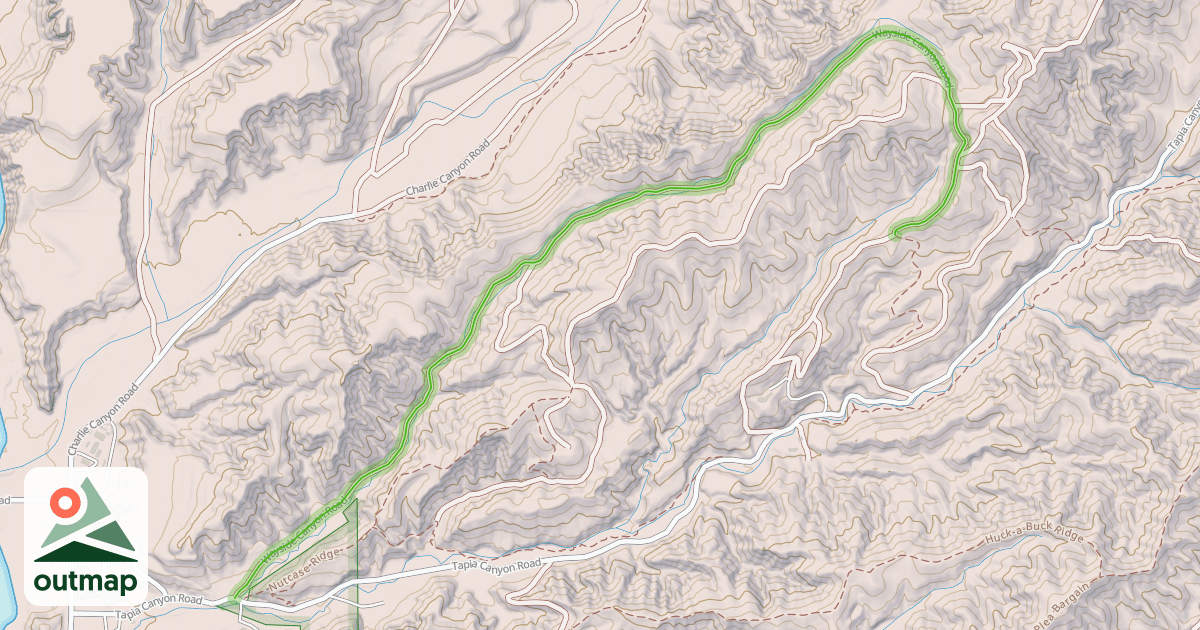 Map of Wayside Canyon Road