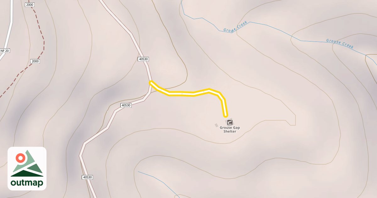 Map of Forest Road 40S30A