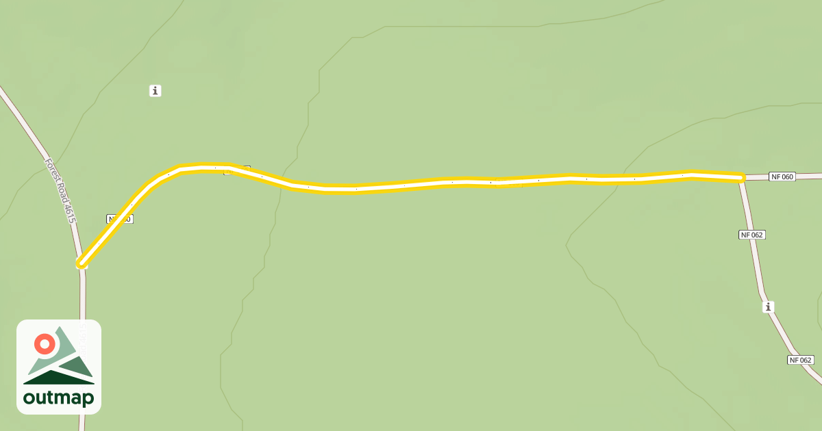 Map of Forest Road 4615-060
