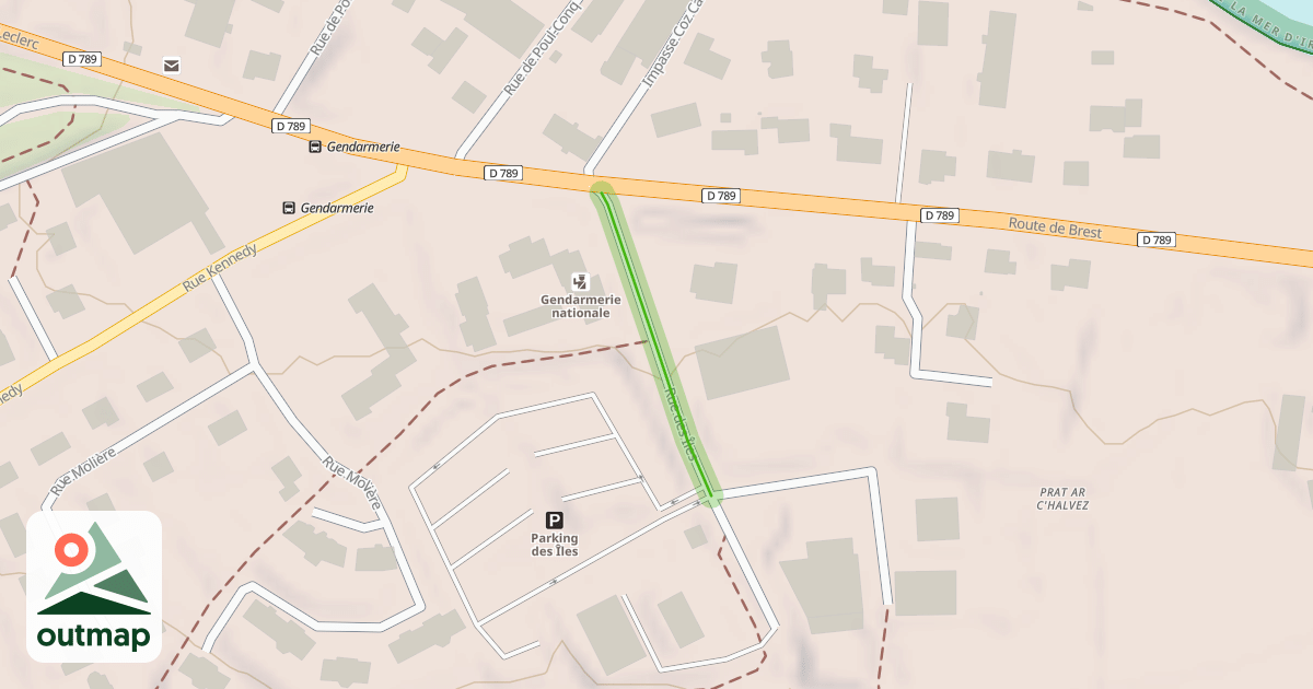 Map of Rue des Îles