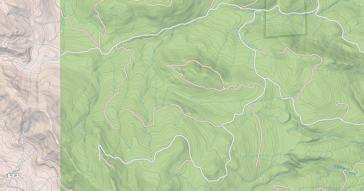 Map preview of USFS Motor Vehicle Use Map Roads {7EBF3229-578E-4893-9483-582211BCF19D}