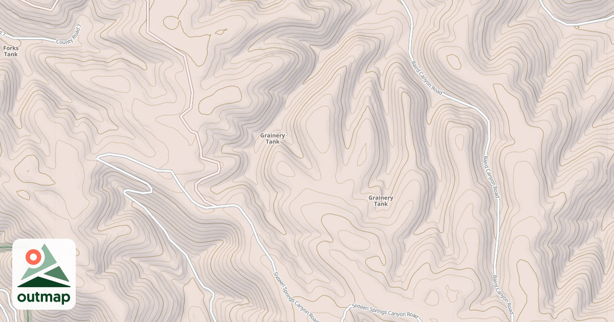 Map of BAIRD CANYON