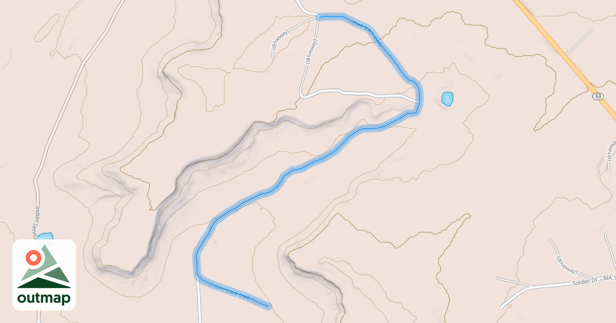 Map of (two track trail)