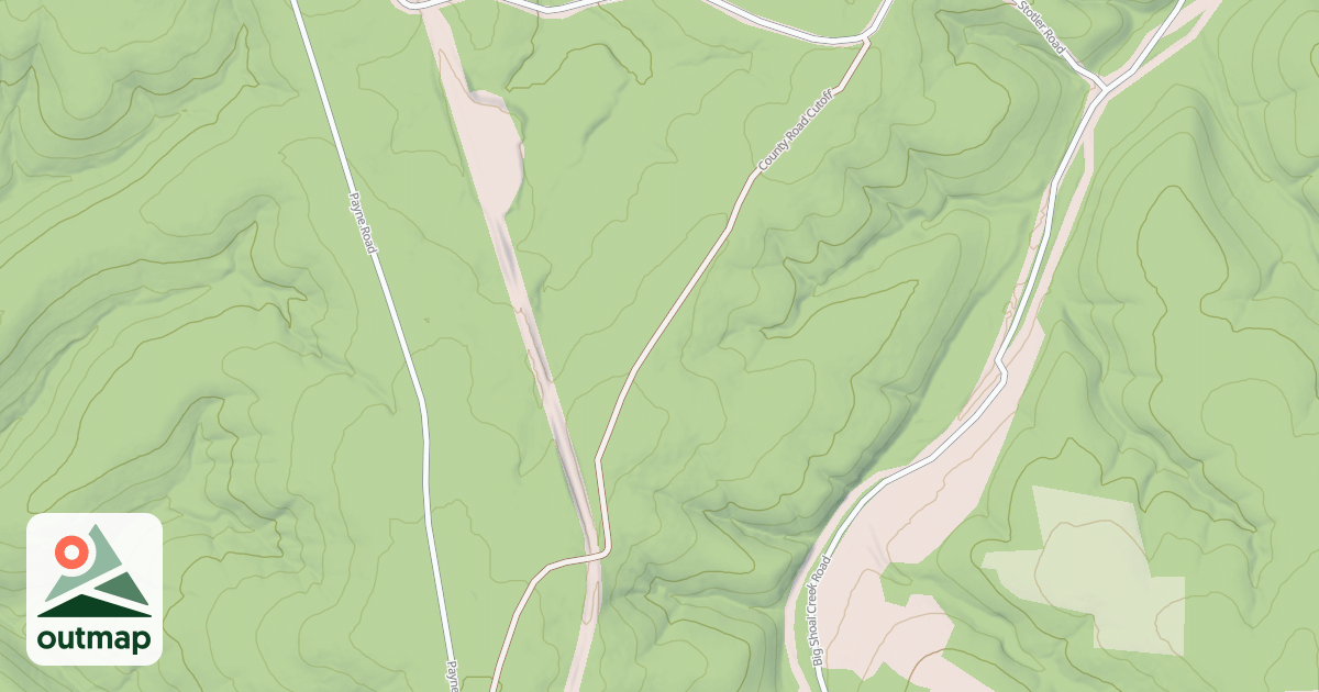 Map of COUNTY ROAD CUTOFF