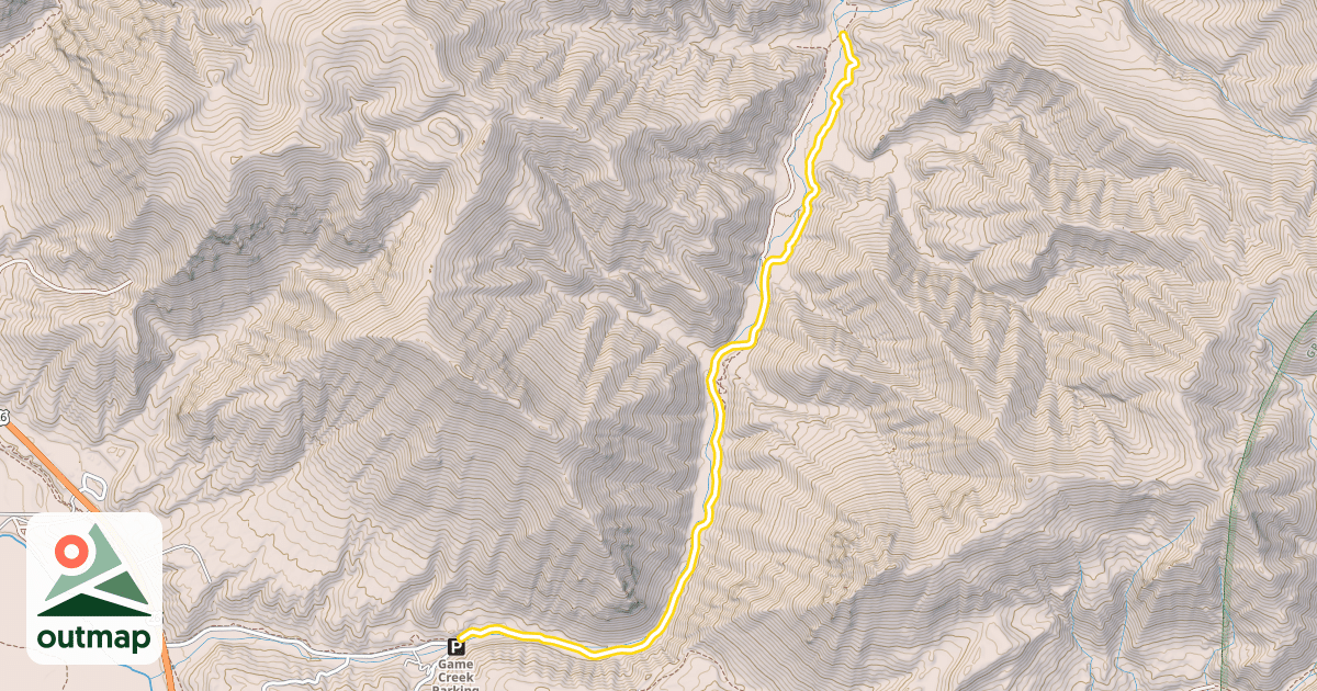 Map of Game Creek Trail