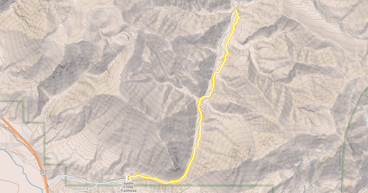 Map preview of Game Creek Trail