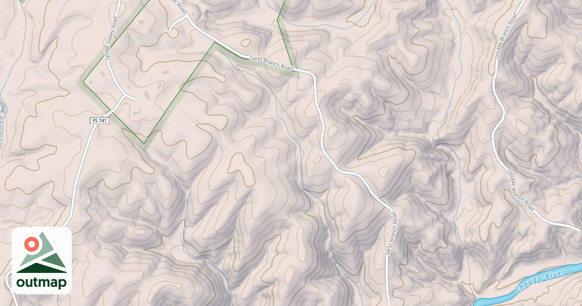 Map of SAND BRANCH