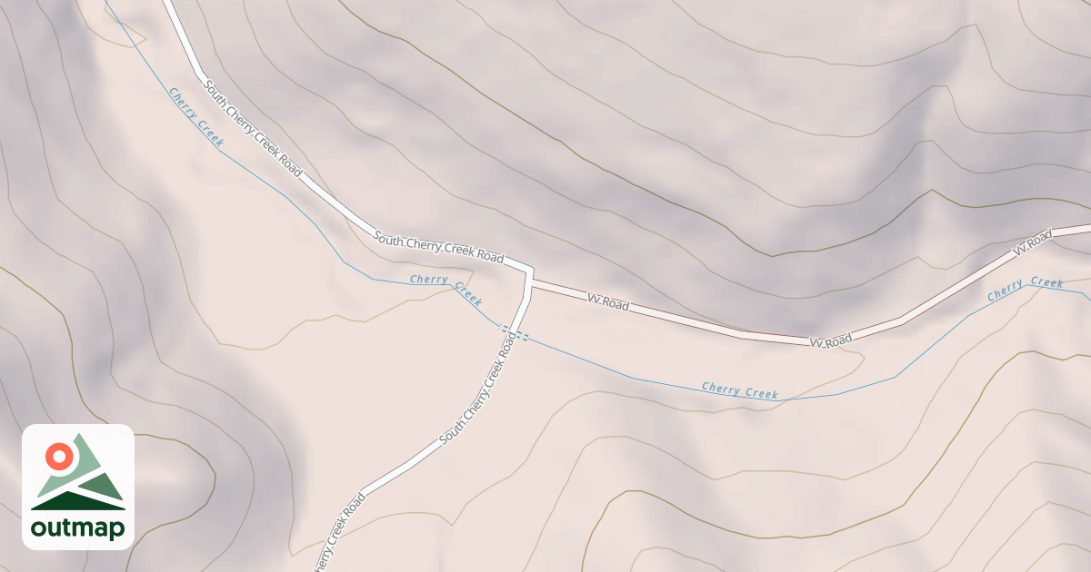 Map of Cherry Creek To Chicken Creek
