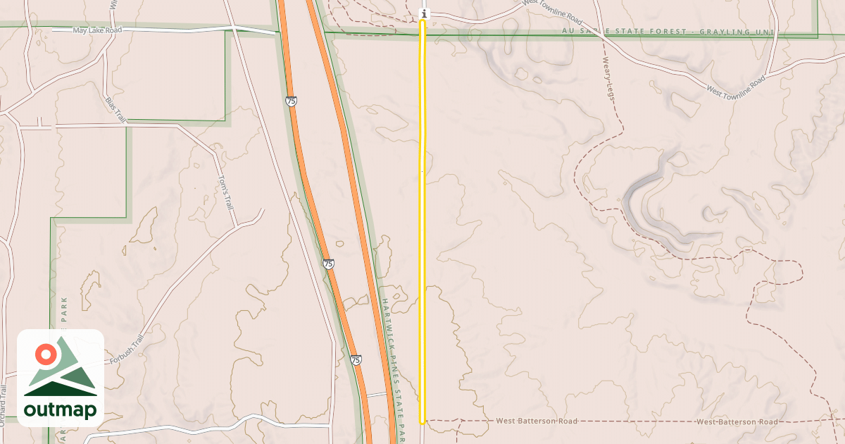Map of North Roberts Road