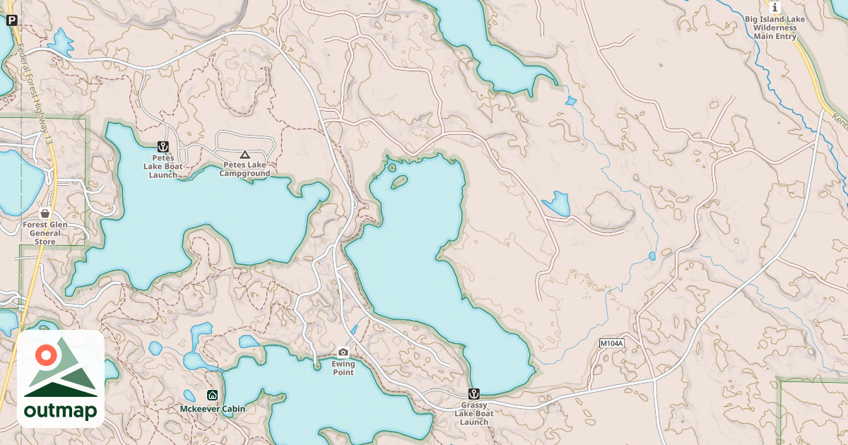 Map of GRASSY LAKE