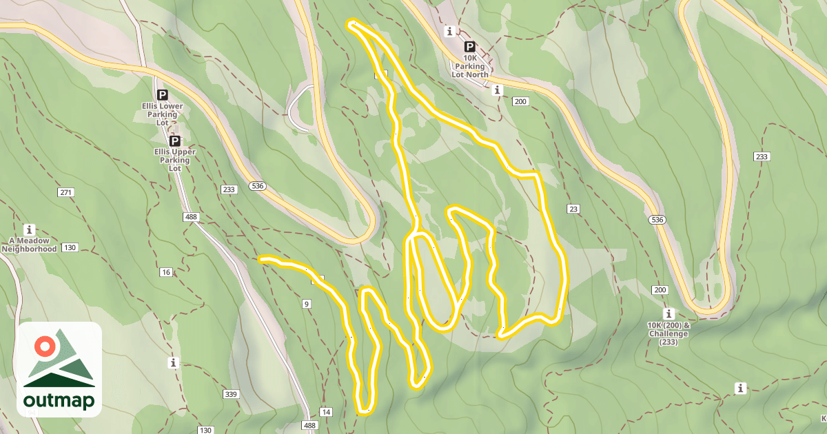 Map of Sandia XC Ski Loop (15) (Groomed)