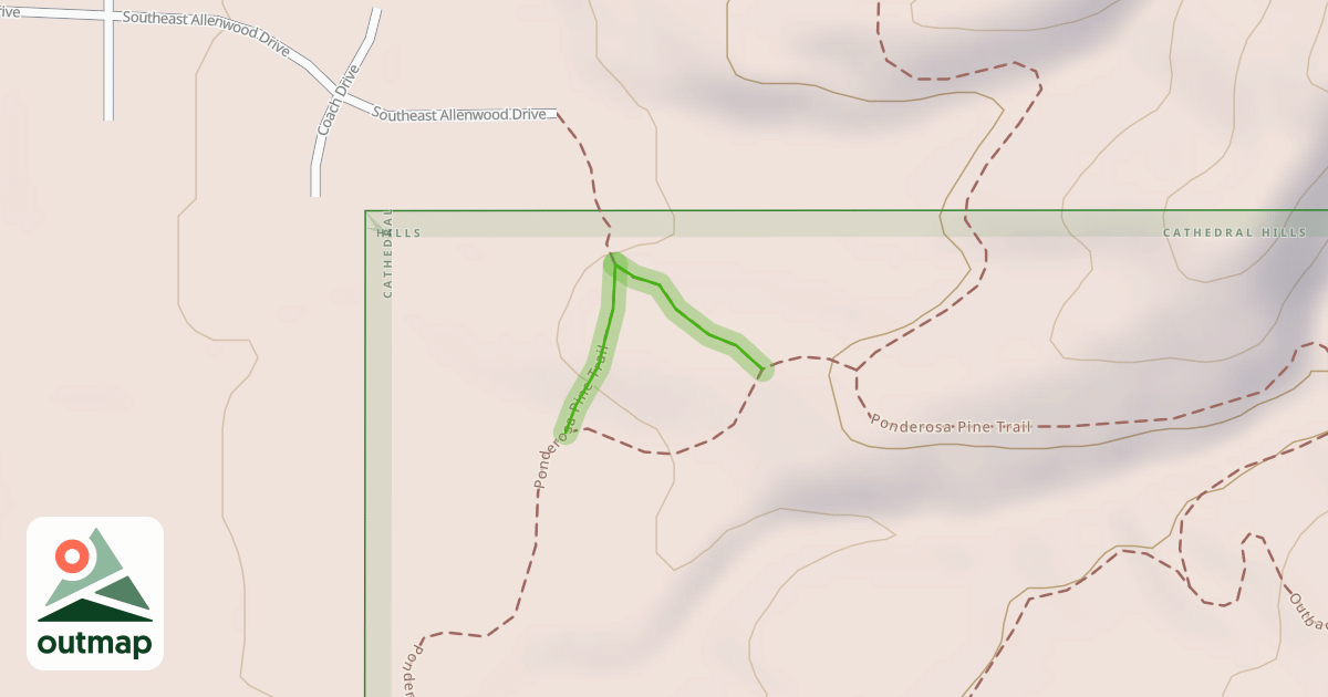 Map of Ponderosa Pine Trail