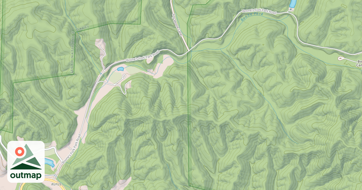 Map of BOONE FORK