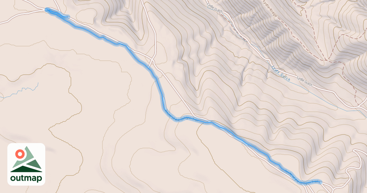 Map of Route of the Oregon Trail