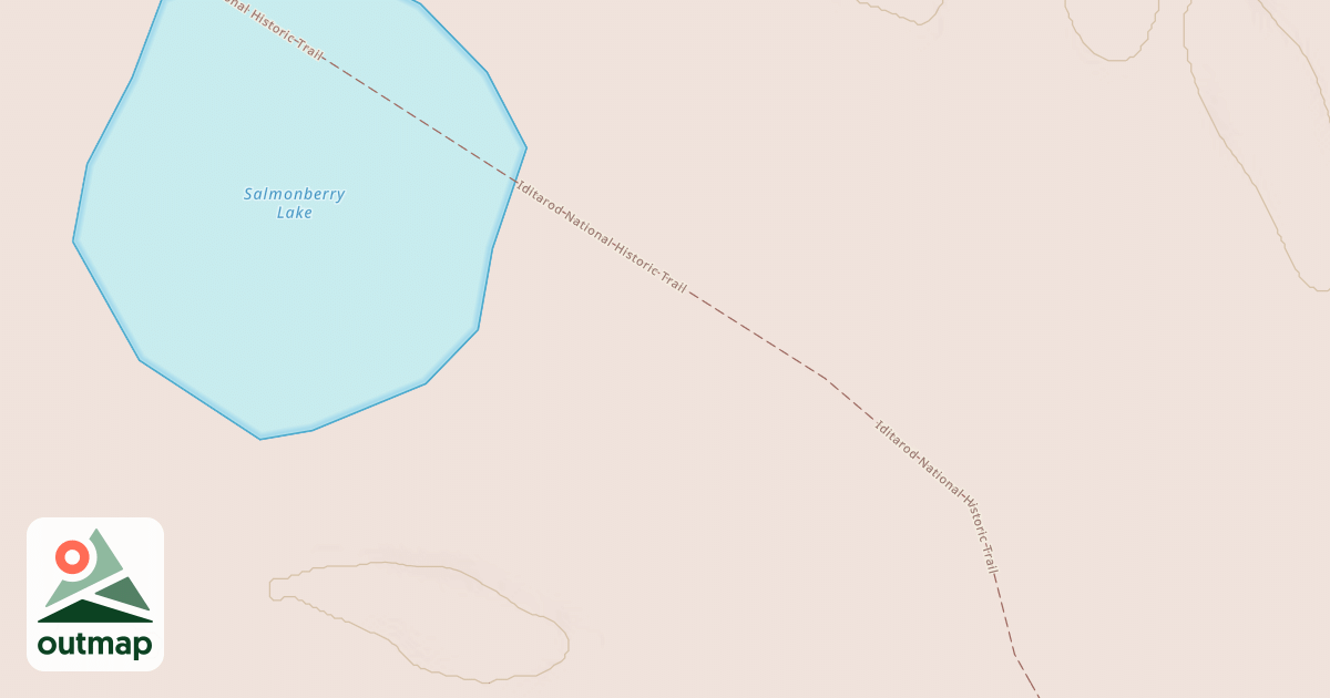 Map of Willow to Nome Winter Trail