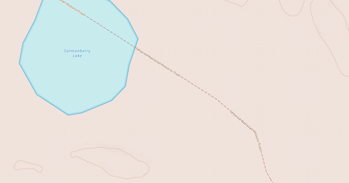 Map preview of Willow to Nome Winter Trail