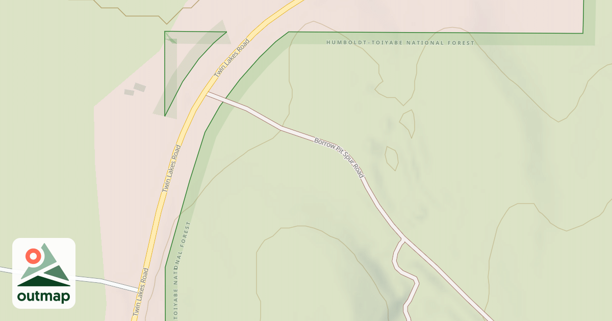 Map of BORROW PIT SPUR ROAD