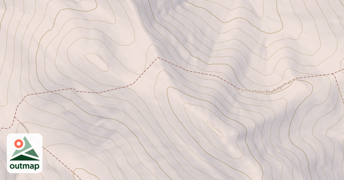 Map of Fourth Of July/red Ridge