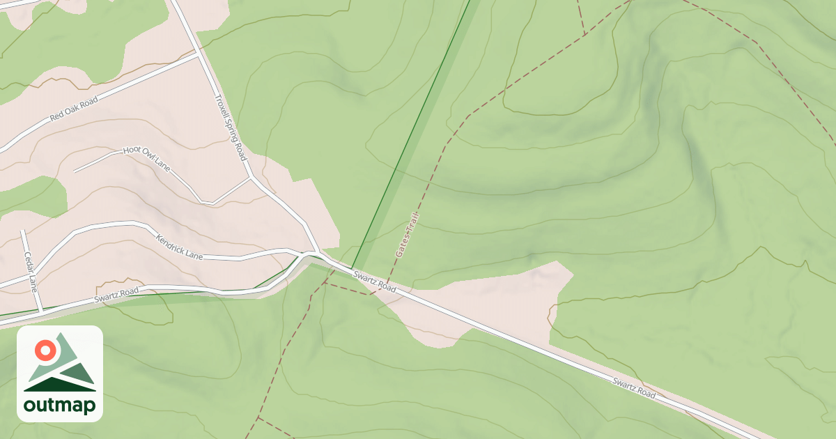 Map of Prince Gallitzin State Park Trails