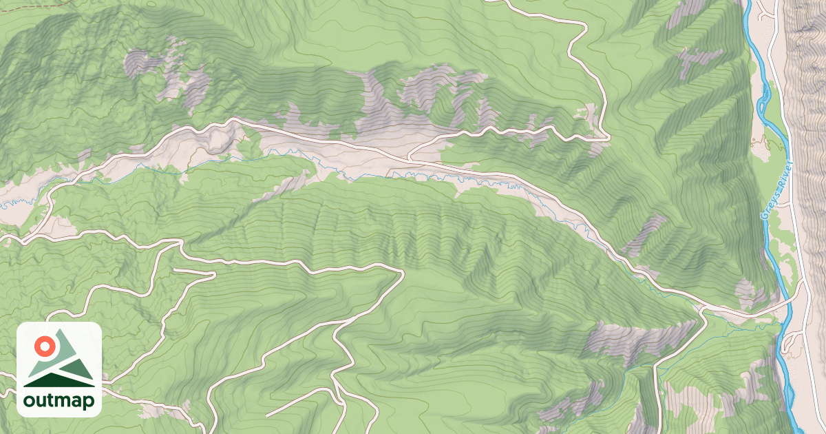 Map of NORTH THREE FORKS