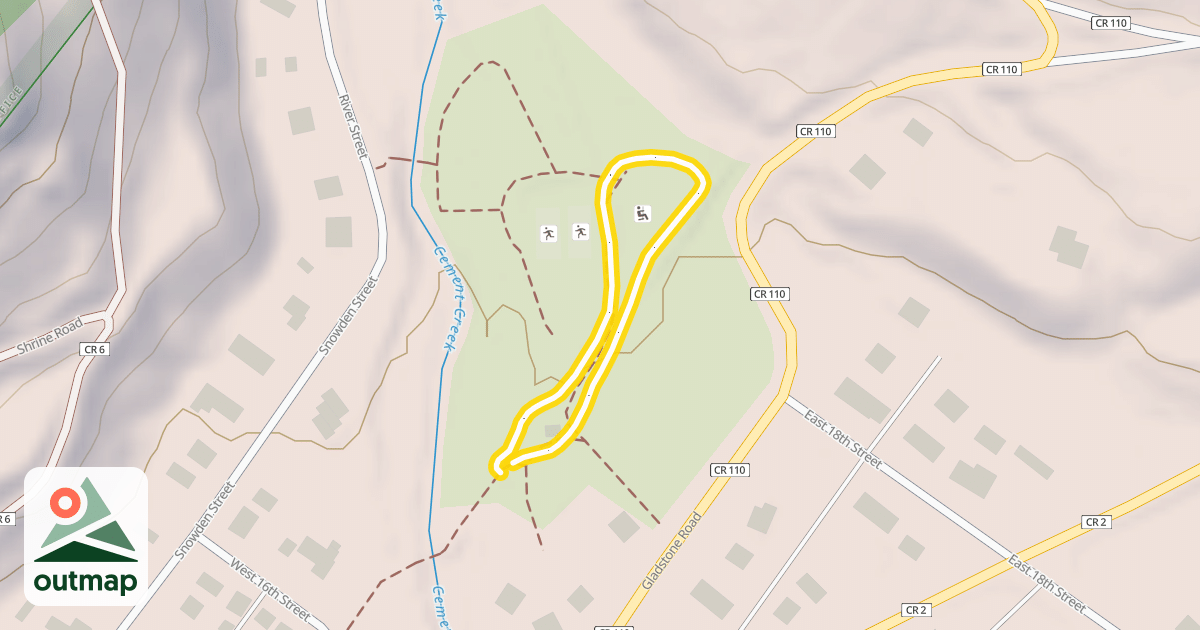 Map of Silverton Memorial Park Nordic Trail