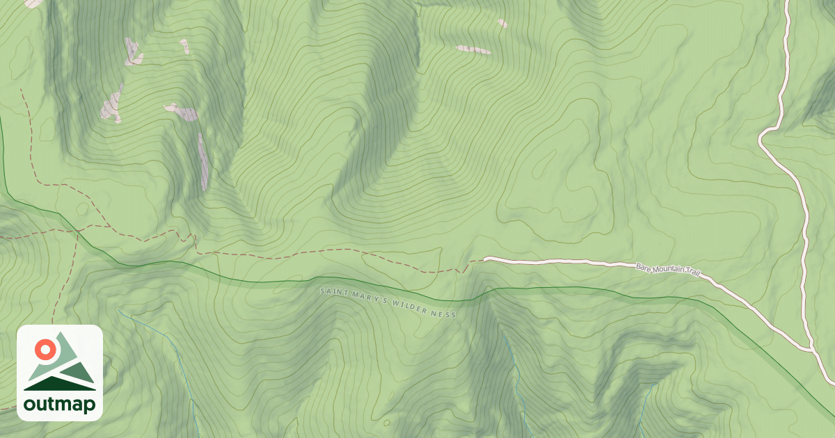 Map of BARE MOUNTAIN